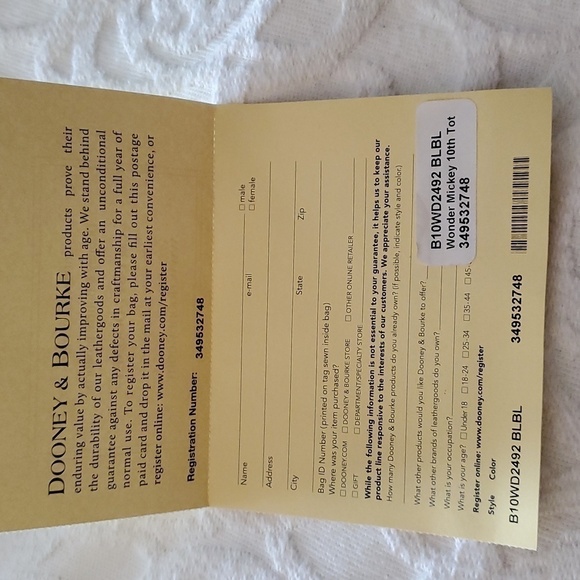 NWT Disney Dooney & Bourke Mickey Silhouette 10th Anniversary Large Tote - Picture 5 of 10